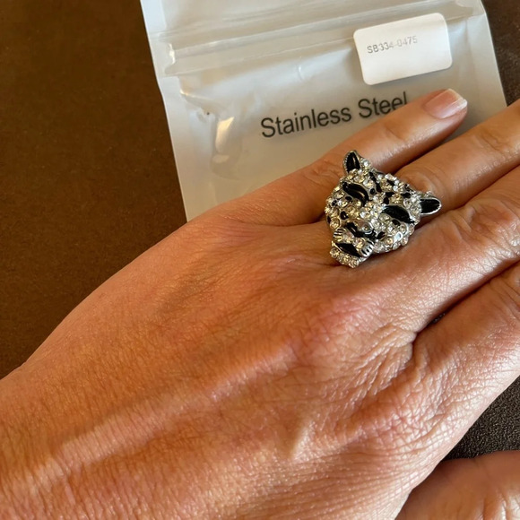 NWT Tiger Stainless Steel Adjustable Ring - Picture 8 of 8